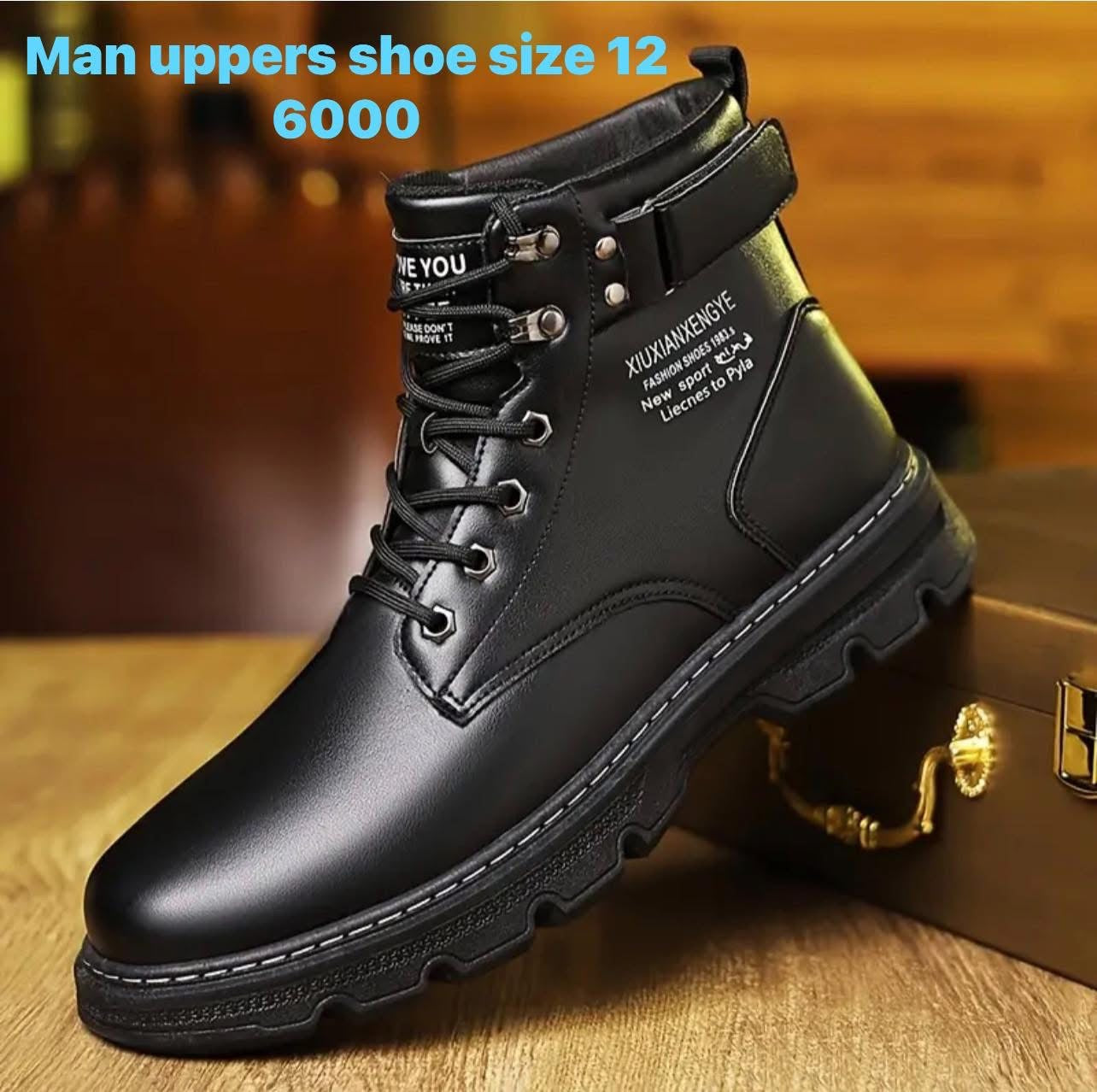 Man uppers shoe