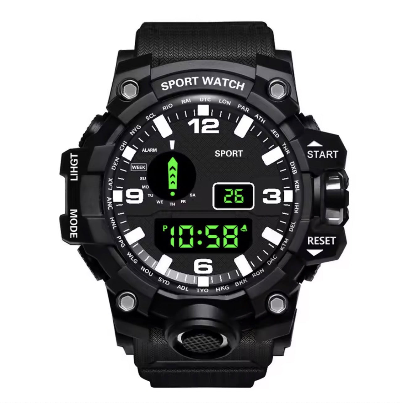 Digital waterproof watch